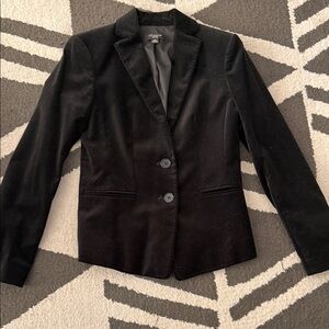 Ann Taylor Black Velvet Blazer, 0P